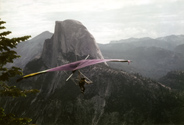 Hang glider - takeoff from Glacier Point